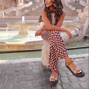 Checkered Knit Pants